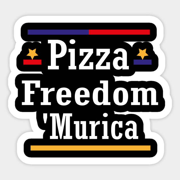 pizza freedom Murica funny America Sticker by ARTA-ARTS-DESIGNS